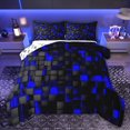 thumbnail image 1 of Castle Fairy Geometric Plaid Boy Twin Comforter Sets,Futuristic Cubes Bedding Set, 1 of 8