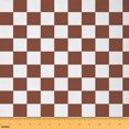thumbnail image 1 of Castle Fairy Geometric Plaid Fabric by the Yard 1 Yard for Teens,Brown White Home Decor Fabric by the Yard,Minimalist Lattice Room Decor Fabric by the Yard,Luxury Bedroom Decor, 1 of 6