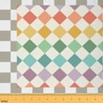 thumbnail image 1 of Castle Fairy Geometric Plaid Fabric by the Yard 3 Yards for Teens,Teal Purple Sewing Fabric,Minimalist Lattice Fabric for Sewing,Luxury Bedroom Decor, 1 of 6