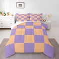 thumbnail image 1 of Castle Fairy Geometric Plaid Queen Comforter Set,Purple Pink Bedding Comforter Set, 1 of 8