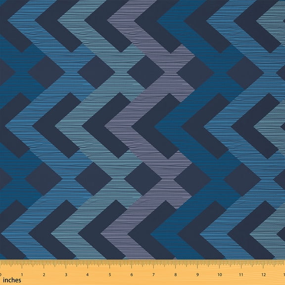 Castle Fairy Geometric Sqare Fabric by the Yard 5 Yard,Gradient Stripes Sewing Fabric,Abstract Ombre Fabric for Sewing,Lightweight Vintage Room Decor