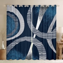 Castle Fairy Geometric Stripes Lines Black Out Curtains for Children Teens Adults,Abstract Gradient Curtains Pack of 2 (42x63 Each),Vintage Aesthetic Bedroom Curtains,Ultra Soft Home Decor