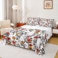 thumbnail image 1 of Castle Fairy Ghost Skull 4-Piece Full Size Sheets,Floral Pumpkin Bed Sheets,Happy Halloween Lightweight Sheet Sets,Breathable Festival Home Decor, 1 of 7