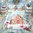 thumbnail image 1 of Castle Fairy Gingerbread Man 7 Pieces Bedding Comforter Set for Kids Children Boys Girls,Merry Christmas Full Bedding Set Lightweight,Happy New Year Fitted Sheet Flat Sheet,Super Cozy Room Decor, 1 of 8