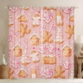 thumbnail image 1 of Castle Fairy Gingerbread Man Candy Cane Blackout Curtains Set of 2 (52x84 Each) for Teens Girls Boys,Merry Christmas Window Curtains,Happy New Year Curtains and Drapes,Super Cozy Room Decor, 1 of 6