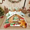 thumbnail image 1 of Castle Fairy Teens Full Bedding 7-Piece: Gingerbread Man House Candy Cane (Microfiber), 1 of 8