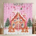 thumbnail image 1 of Castle Fairy Gingerbread Man House Black Out Curtains for Kids,Merry Christmas Curtains Pack of 2 (42x63 Each),Festival Xmas Bedroom Curtains,Super Cozy Room Decor, 1 of 6