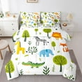 thumbnail image 1 of Castle Fairy Giraffe Elephant Zebra Twin Bedding Sets,Wildlife Bedding Comforter Set, 1 of 8