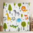thumbnail image 1 of Castle Fairy Giraffe Zebra Fox Black Out Curtains,Wildlife Curtains Pack of 2 (42x63 Each), 1 of 6