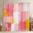 thumbnail image 1 of Castle Fairy Girls Abstract Rectangle Black Out Curtains,Minimalist Geometric Curtains Pack of 2 (42x63 Each),Yellow Pink Bedroom Curtains,Super Cozy Room Decor, 1 of 6