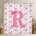 thumbnail image 1 of Castle Fairy Girls Alphabet R Curtains Pack of 2 (42x84 Each),Personalized Initial Curtains Blackout,Pink Bow Bedroom Curtains,Ultra Soft Home Decor, 1 of 6
