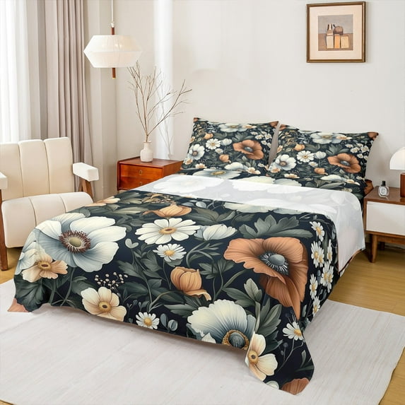 Castle Fairy Girls Chic Flower 3pcs Twin Sheet Sets,Spring Graden Twin Fitted Sheet,Rustic Vintage Breathable Flat Sheet,Luxury Bedroom Decor