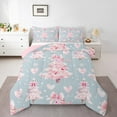 thumbnail image 1 of Castle Fairy 3-Piece Queen Comforter Set with Tree Bow Christmas Design, 1 of 8