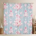 thumbnail image 1 of Castle Fairy Girls Christmas Tree Black Out Curtains,Bow Love Heart Curtains Pack of 2 (42x63 Each),Blue Pink Bedroom Curtains,Lightweight Room Decor, 1 of 6