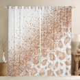 thumbnail image 1 of Castle Fairy Girls Female Women Animal Leopard Print Black Out Curtains,Bling Brown Glitter Curtains Pack of 2 (42x63 Each),Dreamy Princess Bedroom Curtains,Ultra Soft Home Decor, 1 of 6