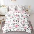 thumbnail image 1 of Castle Fairy Girls Floral Rose 7-Piece Twin Bedding Sets,Spring Graden Bedding Comforter Set,Chic Flower Breathable Sheet Sets,Lightweight Room Decor, 1 of 8