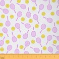 thumbnail image 1 of Castle Fairy Girls Gamer Tennis Fabric by the Yard 1 Yard,Sport Theme Home Decor Fabric by the Yard,Ball Game Room Decor Fabric by the Yard,Ultra Soft Home Decor, 1 of 6