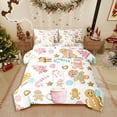 thumbnail image 1 of Castle Fairy Girls Gingerbread Man 7-Piece Bedding Comforter Set,Candy Cane King Bedding Sets,Festival Xmas Ultra Soft Bed Sheets,Super Cozy Room Decor, 1 of 9