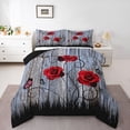 thumbnail image 1 of Castle Fairy Girls Romantic Rose Queen Comforter Set,Vintage Cabin Bedding Comforter Set, 1 of 8