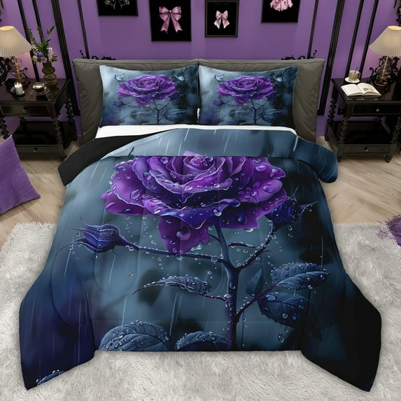 Castle Fairy Girls Romantic Rose Twin Comforter Sets,Happy Valentine's Day Bedding Set