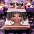 thumbnail image 1 of Castle Fairy Girly Black Woman Zipper Twin Comforter Sets with Fitted Sheet and 2 Pillowcases,Pink Ribbon Bow Zipper Bedding Set,Pink Reversible,4-Piece, 1 of 6
