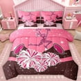 thumbnail image 1 of Castle Fairy Girly Dreamy Dance Bedding Comforter Set 7 Pieces for Kids Teens,Bling Glitter Full Bedding Set Lightweight,Cheer Theme Fitted Sheet Flat Sheet,Breathable Home Decor,Reversible, 1 of 8
