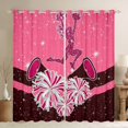 thumbnail image 1 of Castle Fairy Girly Dreamy Dance Black Out Curtains for Kids Teens,Bling Glitter Curtains Pack of 2 (42x63 Each),Cheer Theme Bedroom Curtains,Breathable Home Decor, 1 of 6