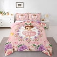 thumbnail image 1 of Castle Fairy Girly Flower Rose 2Pcs Bedding Comforter Set,Ballet Girl Twin Comforter Sets,Kawaii Cute Breathable Bedding Set for Women Girls Children,Breathable Home Decor, 1 of 8