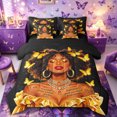 thumbnail image 1 of Castle Fairy Glamorous Lady With Golden Butterflies Queen Bedding 7pcs,Romantic Black Girl Bedding Comforter Set Queen,Black Gold Red,Black Reversible, 1 of 7
