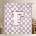 thumbnail image 1 of Castle Fairy Glitter Alphabet F Girl Blackout Curtains Set of 2 (52x84 Each),Geometric Grid Window Curtains,Pink White Curtains and Drapes,Ultra Soft Home Decor, 1 of 6