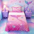 thumbnail image 1 of Castle Fairy Glitter Mermaid Tail Tile Twin Sheets 3pcs,Starfish Shell Pastel Scale Seamless Print Bedding,Hot Pink,1 Fitted Sheet,1 Flat Sheet and 1 Pillowcase, 1 of 6