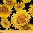 thumbnail image 1 of Castle Fairy Golden Sunflower Fabric by the Yard 2 Yards,Rustic Flower Room Decor Fabric by the Yard,Spring Graden Sewing Fabric,Ultra Soft Home Decor, 1 of 6