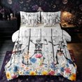 thumbnail image 1 of Castle Fairy Gothic Dancing Skeleton Full Size Bedding Sets 7 Pieces,Vintage Cabin Wildflower Full Size Bed in a Bag,Colorful White Gray,Grey Reversible, 1 of 7