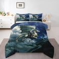 thumbnail image 1 of Castle Fairy Gothic Magic Dragon Queen Comforter Set,Abstract Animal Bedding Comforter Set, 1 of 8