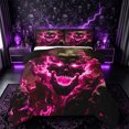 thumbnail image 1 of Castle Fairy Gothic Octopus Falme Skull King Size Comforter Sets 3pcs,Happy Halloween Comforters King Size,Magenta Blacks,1 Comforter and 2 Pillowcases,Black Reversible, 1 of 6