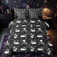 thumbnail image 1 of Castle Fairy Gothic Skeleton Full Size Bedding Sets 7 Pieces,Happy Halloween Full Size Bed in a Bag,White Black,Black Reversible, 1 of 7