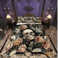 thumbnail image 1 of Castle Fairy Gothic Skull 2pcs Bedding Comforter Set,Chic Flower Twin Comforter Sets,Exotic Style Breathable Bedding Set,Breathable Floral Home Decor,Reversible, 1 of 8