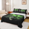 thumbnail image 1 of Castle Fairy Gothic Skull 4 Pieces Queen Sheet Sets for Boys Girls,Abstract Green Lightning Ultra Soft Flat Sheet,Exotic Style Queen Fitted Sheet,Ultra Soft Home Decor, 1 of 7