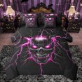 thumbnail image 1 of Castle Fairy Gothic Skull Bedding Comforter Set 7-Piece for Boys Girls,Abstract Green Lightning King Bedding Sets,Exotic Style Ultra Soft Bed Sheets,Ultra Soft Home Decor,Reversible, 1 of 8