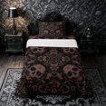 thumbnail image 1 of Castle Fairy Gothic Skull Twin Sheets 3pcs,Floral Damask Bedding,Black Taupe,1 Fitted Sheet,1 Flat Sheet and 1 Pillowcase, 1 of 6