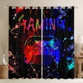 thumbnail image 1 of Castle Fairy Gradient Black Out Curtains,Ombre Gamer Curtains Pack of 2 (42x63 Each), 1 of 6