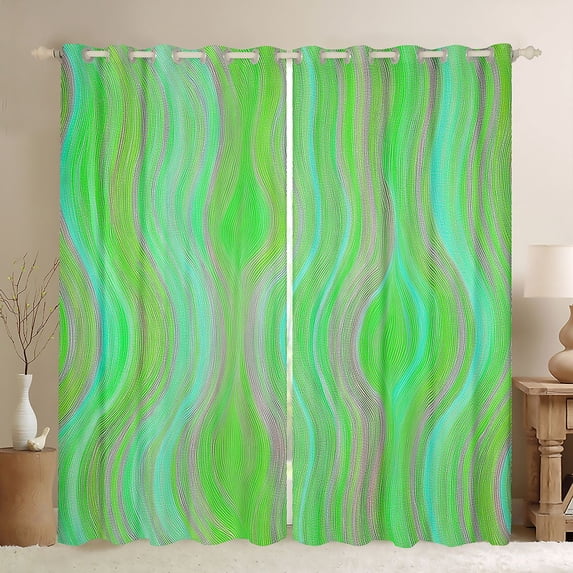 Castle Fairy Gradient Blackout Curtains Set of 2 (52x84 Each),Abstract Window Curtains