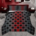thumbnail image 1 of Castle Fairy Gradient Buffalo Full Size Comforter Sets 3-Piece for Female Men Adults,Minimalist Geometric Checkered Bedding Comforter Set,Vintage Aesthetic Lightweight Bedding Sets, 1 of 8