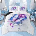 thumbnail image 1 of Castle Fairy Gradient Butterflies Queen Comforter Set,Chic Flower Bedding Comforter Set, 1 of 8