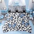 thumbnail image 1 of Castle Fairy Gradient Butterfly Bedding Comforter Set,Cheetah Print Full Bedding Set, 1 of 8