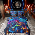 thumbnail image 1 of Castle Fairy Gradient Gamer 7pcs Bedding Comforter Set,Video Game Queen Bedding Sets Super Cozy,Game Console Queen Sheet Sets,Ultra Soft Abstract Home Decor,Reversible, 1 of 8