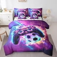 thumbnail image 1 of Castle Fairy Gradient Gamer Bedding Comforter Set,Soccer Football King Bedding Sets, 1 of 8