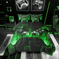thumbnail image 1 of Castle Fairy Gradient Gamer Boy 7-Piece Bedding Comforter Set,Abstract Gamepads King Bedding Sets,Futuristic Cubes Ultra Soft Bed Sheets,Super Cozy Room Decor, 1 of 8