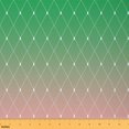 thumbnail image 1 of Castle Fairy Gradient Green Pink Fabric by the Yard 10 Yards, Geometric Rhombus Home Decor Fabric by the Yard, Ombre Diamond Sewing Fabric, 1 of 6