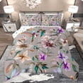 thumbnail image 1 of Castle Fairy Gradient Hummingbird Queen Comforter Set,Flowers Bedding Comforter Set, 1 of 8